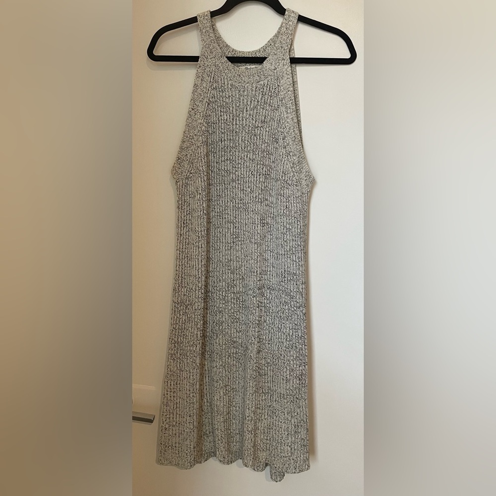 Madewell Valley Marled Grey Sweater Dress Sleeveless Size Medium